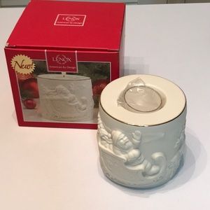 New in Box Lenox Radiant Light Santa Votive Tea light Candle Holder